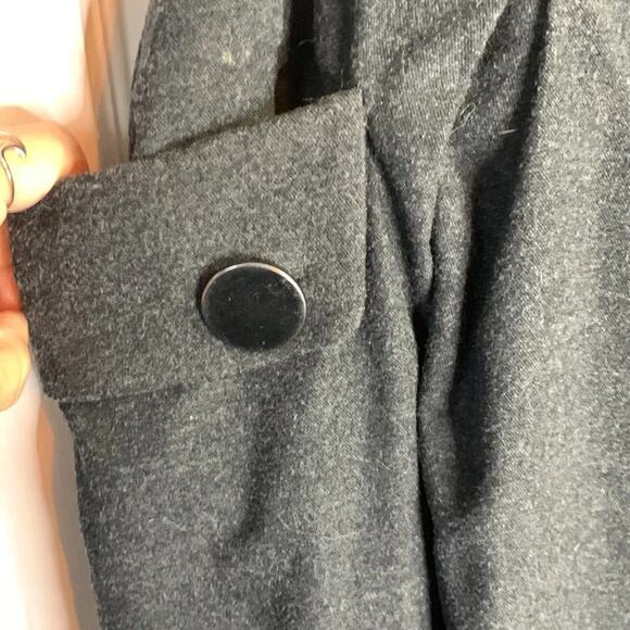 Anthropologie Elevenses Gray Pleated Flare Military Punk Style Skirt W-400 Sz 6 - Picture 2 of 7